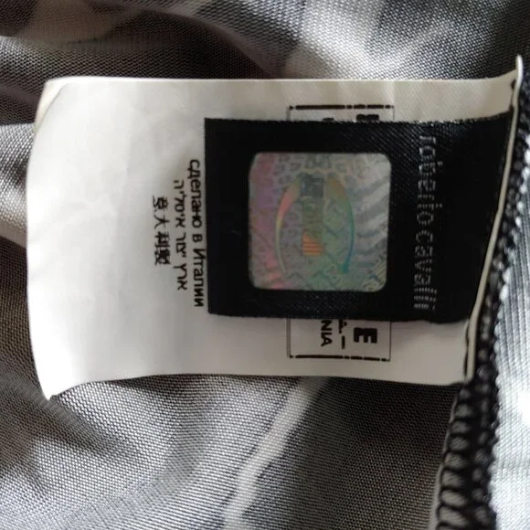 Just Cavalli Deep V-Neck Mob Wife Chic Animal Print Designer Top 42/M - Picture 10 of 12